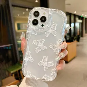 Butterfly Design Transparent Tpu Soft Phone Case, Fits iPhone 17/16 Pro Max/14/16 Plus/15/13 Pro/12/11/XR/air, Shockproof, Fashion Accessory