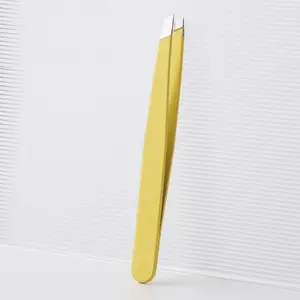 Stainless Steel Eyebrow Tweezer, Slant Tweezer with Sharp Tip, Eyebrow Facial Trimmer, Hair Removal Tweezer Hair Plucking Tool for Men & Women Daily Use