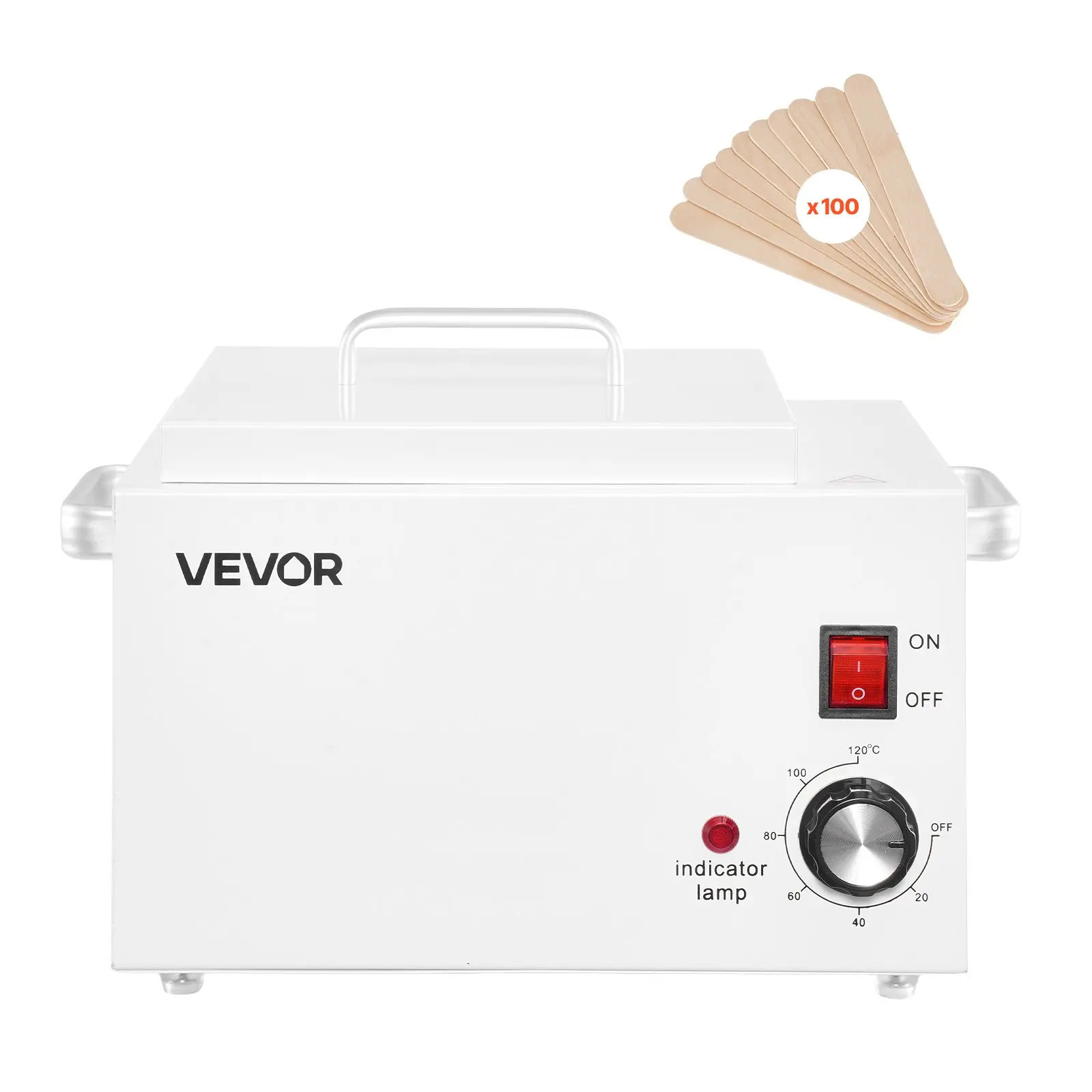 【Summerfinds】VEVOR Single Wax Warmer, 3000ML 300W Professional Wax Warmer for Hair Removal, 32℉- 248℉ Adjustable & Non-Stick Waxing Heater Pot with 100PCS Waxing Sticks for Home Use, Beauty Salon, Spa Body Care Hairremovaltool