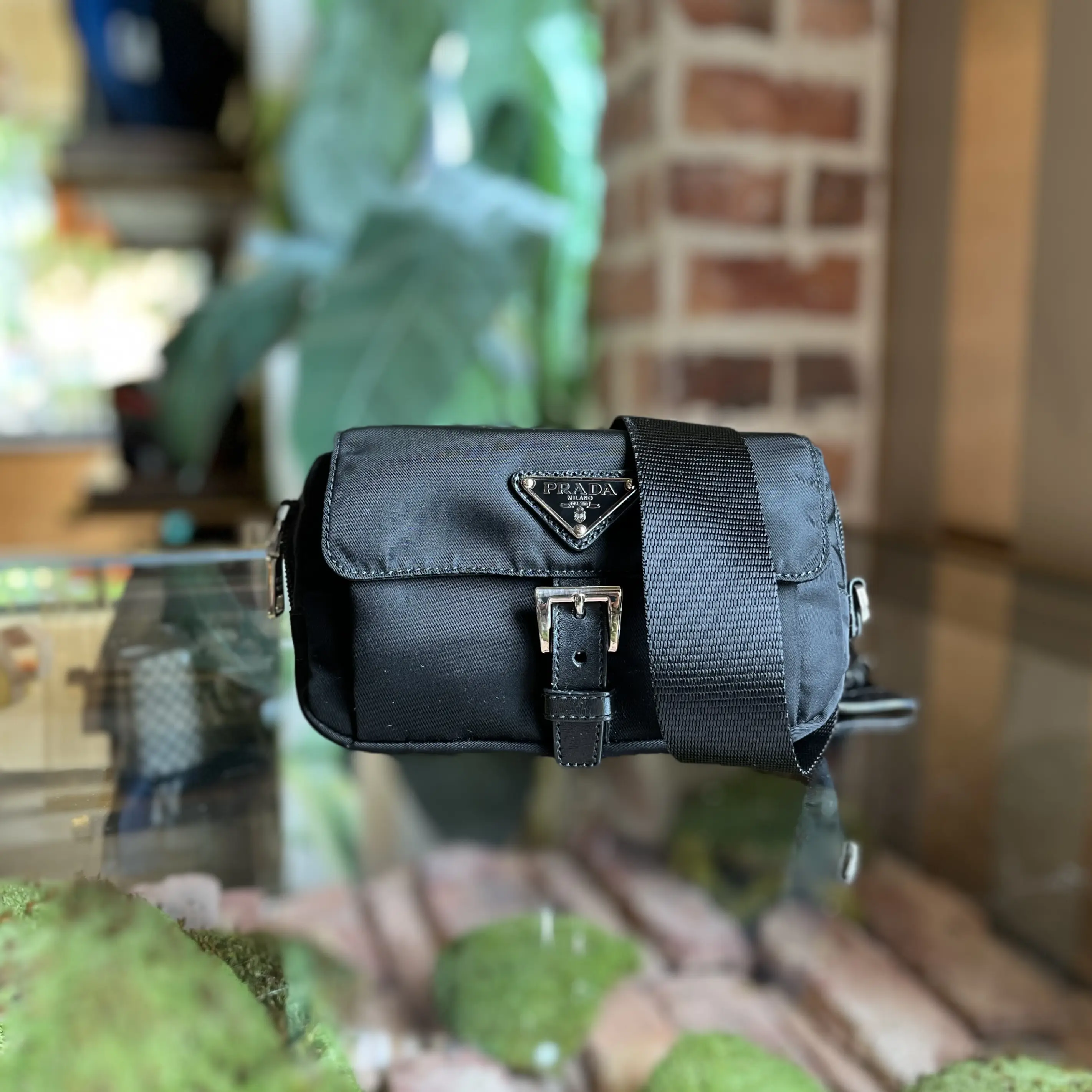 Pre-owned PRADA Nylon Belt Bags Black Belt Bag
