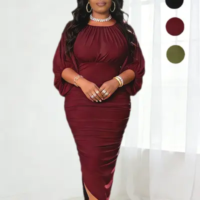 Dark Emerald Green Dress Plus Size - TikTok Shop