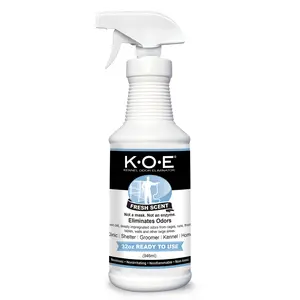 K.O.E Kennel Odor Eliminator Fresh Scent Ready to Use Spray by Odorcide for Home & Kennels with Safe, Non-Enzymatic Formula KOE 32 oz Spray Bottle