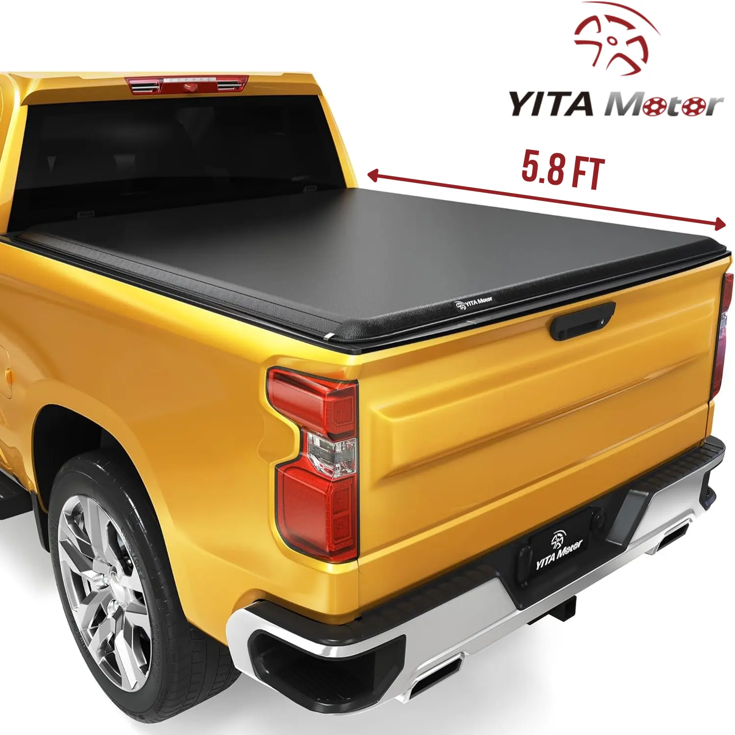 [Fits 2019-2026 Chevrolet Silverado & GMC Sierra 1500] 5.8 Ft Bed, Soft Roll Up Truck Bed Tonneau Cover