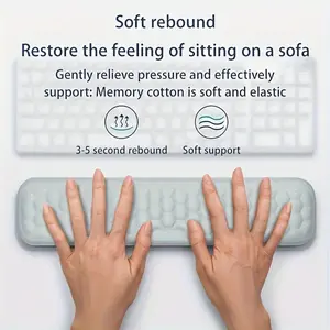 2pcs Computer Keyboard Wrist Ergonomic Memory Foam Wrist Rest, Massage Wrist, Comfortable Breathable