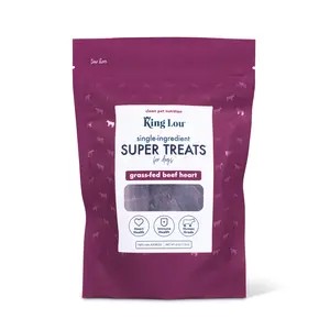 King Lou Beef Heart Jerky Treat for Dogs - Single-Ingredient, Rich in Taurine for Heart Health single  ingredient