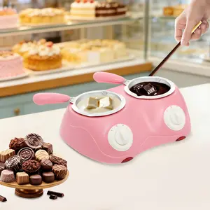 Tabletop Chocolate Warmer with Skewers Forks for Kids Party Birthday Celebration