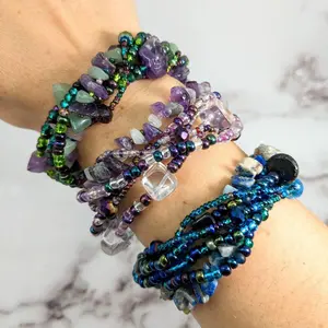 Crystal 6 Strand 7.5 Inch Guatemala Magnetic Bracelet