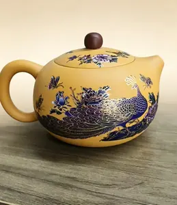 Golden Peacock Xishi Zisha Teapot