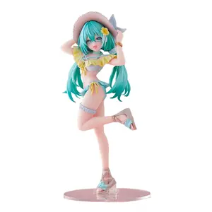 18cm Luminasta Series Hatsune Miku Concept Art Vol.7 Swimwear Figurine Official Collectible PVC Anime Figure Table Ornament Fan Collection Holiday & Birthday Gifts