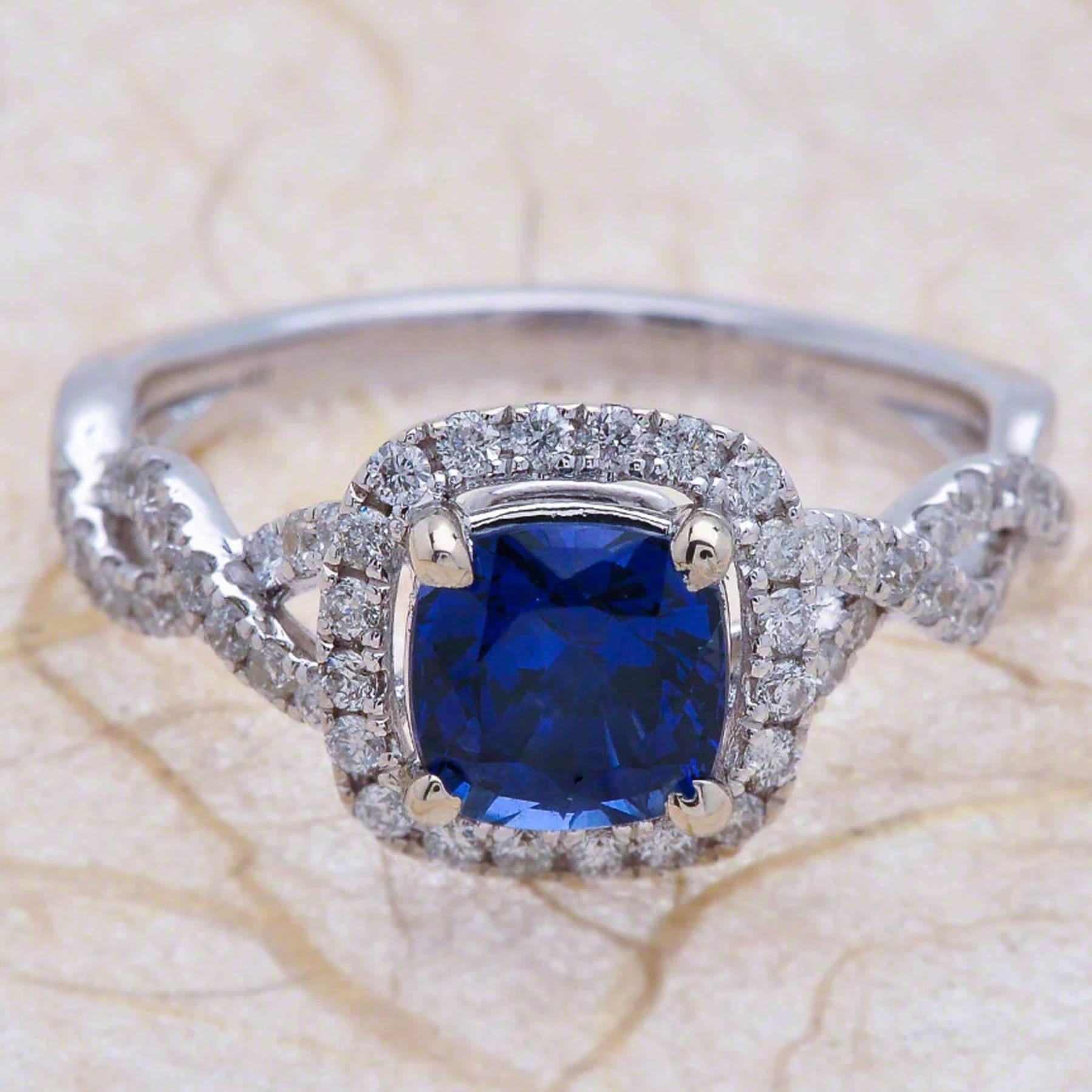 6MM Cushion Cut Gemstone Birthstone and White Cubic Zirconia Women's Engagement Ring | 925 Sterling Silver | Adjustable 6MM Cushion Cut Gemstone Birthstone and White Cubic Zirconia Women's Engagement Ring | 925 Sterling Silver | Adjustable