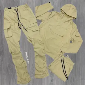 Rebel - NYLON Stacked & Anorak Pullover Jacket - SET - KHAKI 522422