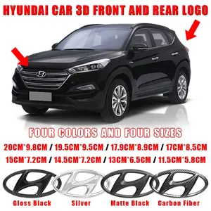 1PCS 3D ABS Car front grille trunk Logo Sticker For Hyundai I10 Elantra Getz Sonata XG Terracan Tucson Coupe Trajet Matrix Emblem