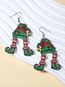 Cute Cartoon Elf Design Dangle Earrings (1 Pair), Novelty Design All-match Dangle Earrings, Fashion Jewelry for Women & Men for Party & Daily Cloth Decor