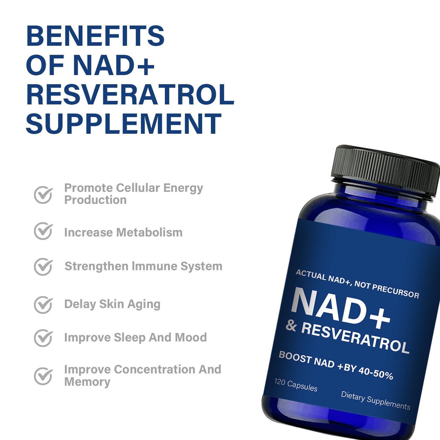 NAD+ & Resveratrol Supplement Boost NAD+ by 40-50% - Thumbnail 3