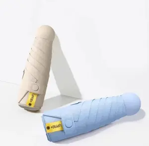 Compact Travel Umbrella with Case Sun&Rain Lightweight Small and Compact Suit for Pocket