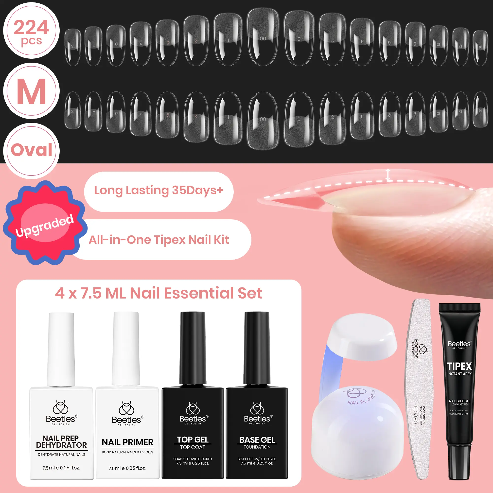 Medium Oval 【Kit】16 Sizes-224 Pcs