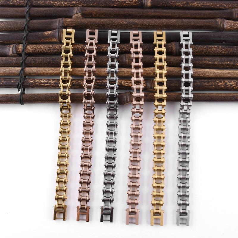 Stainless Steel Men's Motorcycle Chain Bracelet Personalized Domineering Bicycle Chain Bracelet