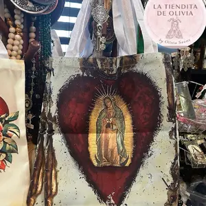 Virgencita de Guadalupe Tote Bag 14"x 16" • Polyester