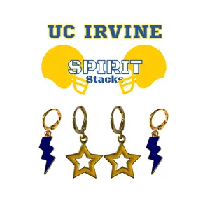 University of California, Irvine Spirit Earring Stack For Anteaters Game Day