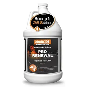 Odorcide Pro Renewal Fire & Flood Odor Eliminator Concentrate – Smoke and Mildew Deodorizer for Strong Odor on Walls, Carpet, Upholstery – 1 Gallon