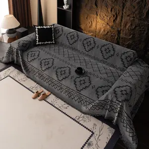 Bohemian Geometric Pattern Chenille Sofa Cover, Non-Slip & Durable Slipcover, Couch Covers, for All Seasons, Ideal for Small Modern Homes, Couch Sofa Protector