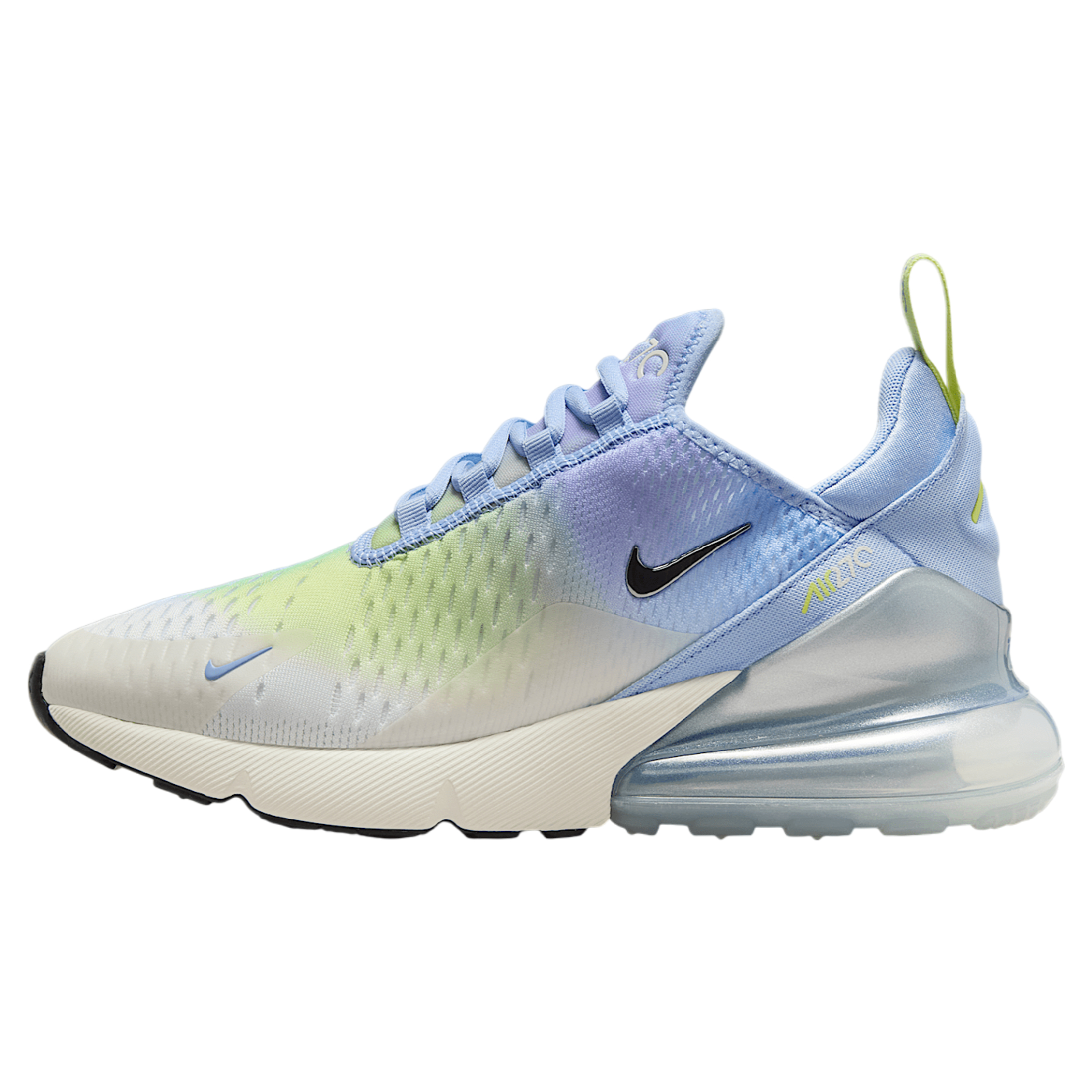 Nike Air Max 270 Aluminum Hydrangeas Light Lemon Twist Metallic Silver IB7937-468 Women's Fashion Shoes New