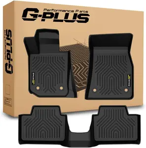 G-PLUS TPE Floor Mats Fit BMW 330i 2019-2023 / 320i M340i 2020-2023 Fit BMW M3 2021-2023 1st & 2nd Row Truck Accessories Cargo Liners All Weather Protection 3PCS Alfombras para Carro Black
