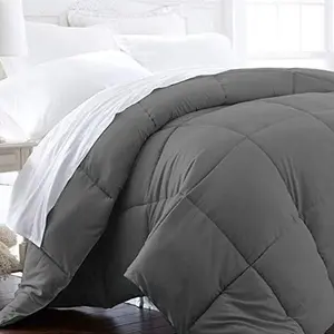 Luxury Linens /California  Size Comforter - 1600 Series Down Alternative Home Bedding & Duvet Insert - Slate Gray