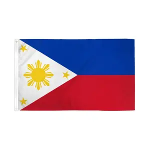 3x5ft Philippines National Flag Polyester Dye Sublimation Banner - Home Decor Banner, Party Decor Props, Polyester Fabric Backdrop, Wall Hanging Backdrop for Festive Supplies