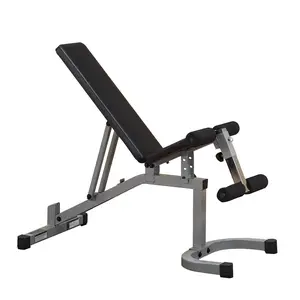 Powerline Adjustable Flat-Incline-Decline Bench with Leg Hold with Leg Hold, Home Gym Strength Training