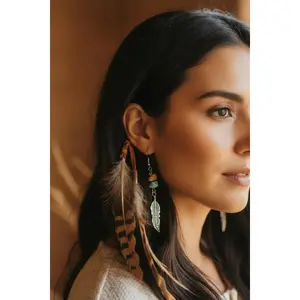Handcrafted Feather Earrings