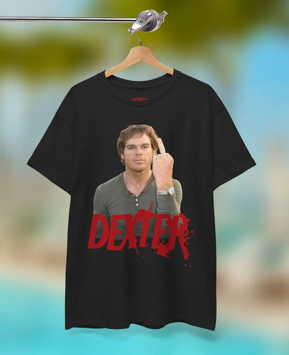 Dexter Morgan Limited Edition Middle Finger Vintage T-Shirt, Unique, Hoodie, Sweatshirt, Rock Style Bootleg Tee, New Collection