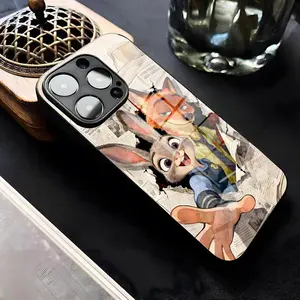 Cute Anime Z-zootopia  Phone Case for iPhone 17 Pro Max 15 Pro 16 14 Plus 12 13 Mini 11 Pro Shockproof Glass cover