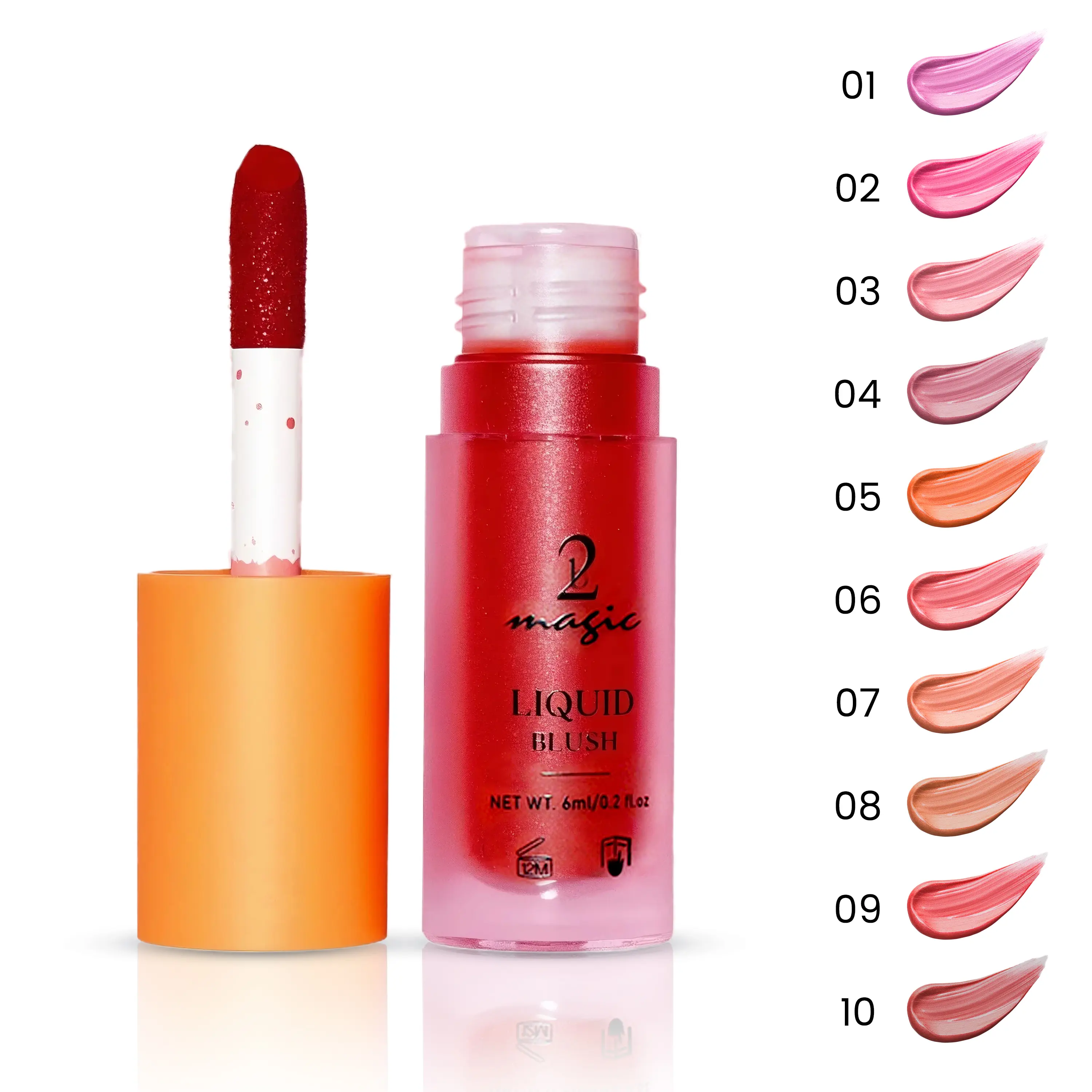 2Bmagic 3-in-1 Liquid Blush - Eyes, Lips & Cheeks Single Item, Long-Wearing, Blendable, High-Pigment Beauty Products, Vegan & Cruelty-Free, Matte-Dewy Finish, Hydrating, Nourishing, Organic, Travel-Friendly, All Skin Types Glowy Soft Glam Makeup, Cosmetic
