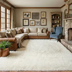 Ultra Soft Fluffy Plush Area Rug Non Slip Floor Carpet for Living Room Bedroom Bedside Dorm Home Decor, Cozy Shaggy Soft Rug Home Decorative Floor Mat