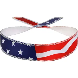 Halo Headband Sweatband Graphic Tie Version - American Flag