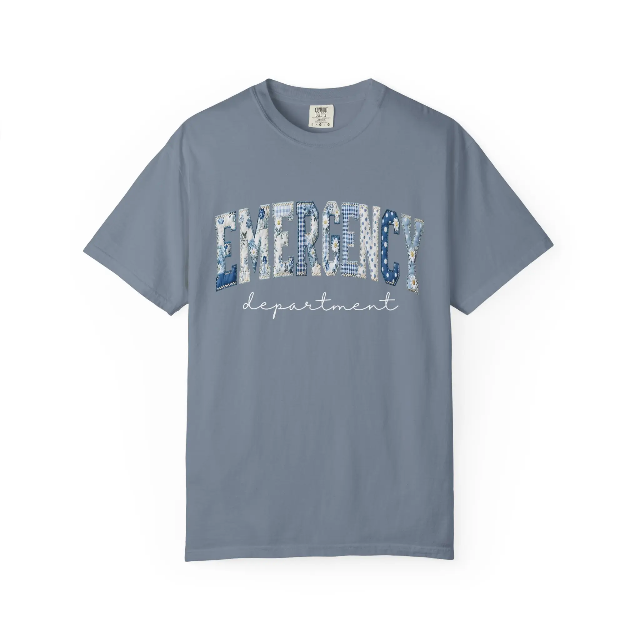 Comfort Colors Floral ER Nurse TShirt, Emergency Department Tee