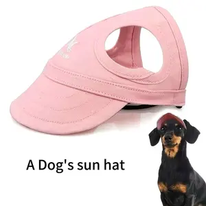 Pet Sun Hat for Dogs & Cats, Adjustable Breathable Outdoor Travel Cap, Comfort Fit Pet Accessories for All Breeds