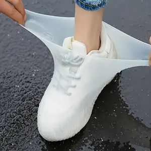 Waterproof Reusable Non-Slip Shoe Covers, Unisex Durable Elastic Easy Clean, 1 Pair Footwear Protectors for Men and Women, Rainproof