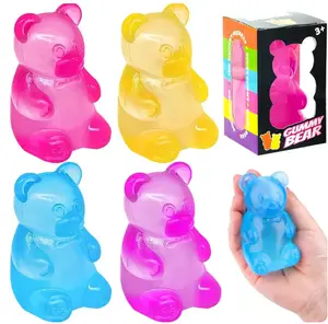 Gummy Bear - Sensory Fidget Toy with Jelly-Like Filling, Squeeze Toys, Stress Toys, Stress Relief Toys, Fidget Toy, Birthday Gifts, Gift Bag Stuffing