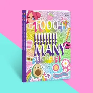 Festive Glitter Sticker Book – 1000+ Trendy, Cute & Sparkly Stickers (Avocado, Rainbow, Fun Icons), Perfect for Christmas, Halloween & Birthday Gifts – 6+ Kids’ Creative Craft Set for Holiday Decor & Playful DIY Fun!