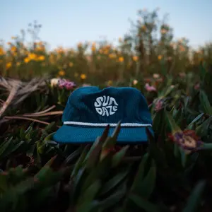Dark Blue Corduroy SunDaze Circle 5-panel trucker hat