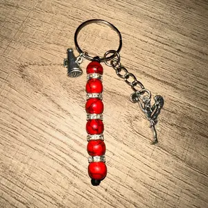 Cheerleading charm keychain