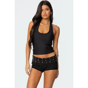 Kiana Ribbed Halter Top