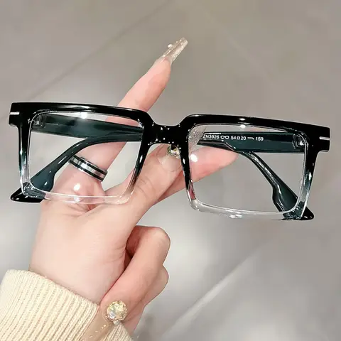 Classic Fashion Square Frame Eyeglasses, Stylish Square Frames, Basic Minimalist Eyeglasses for Women & Men, Casual Eyeglasses, Fashion Eyeglasses for Work, Daily Clothing Decor, for Student Daily Use, Square Frame Eyewear, Fashionable Frames Glasses