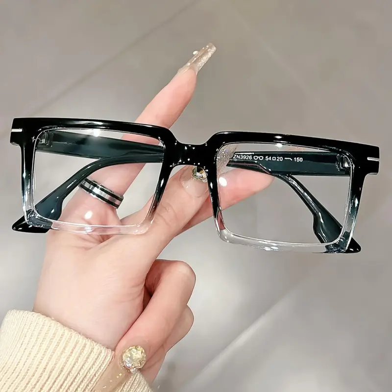 Classic Fashion Square Frame Eyeglasses, Stylish Square Frames, Basic Minimalist Eyeglasses for Women & Men, Casual Eyeglasses, Fashion Eyeglasses for Work, Daily Clothing Decor, for Student Daily Use, Square Frame Eyewear, Fashionable Frames Glasses