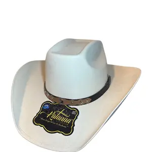 Sombrero Katanna Vaquero Blanco – Estilo Corona Cuadrada/Cowboy Hat – White Square Crown Cattleman