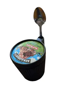 Drivebye Creations The Pint Buddy - 3D Printed Ice Cream Holder with Spoon Slot for Warm Hands & Dessert Convenience - Kitchen