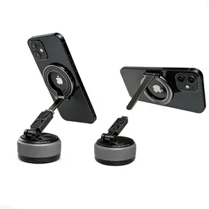 Moiuyrt Deals For You Days Detach 2-IN-1 Magnetic Car Phone Mount, Vacuum MagSafe Car Phone Holder with 360° Rotation, Strong Suction Cup Dashboard Windshield Portable Ring Holder for iPhone, Android and All Smartphones Cellphone Stand