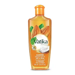 Dabur Vatika ALMOND Hair Oil 300ML - 100% Natural Ingredients - Moisturizing Oil for Hydration & Care - Paraffin-Free, Lightweight Formula